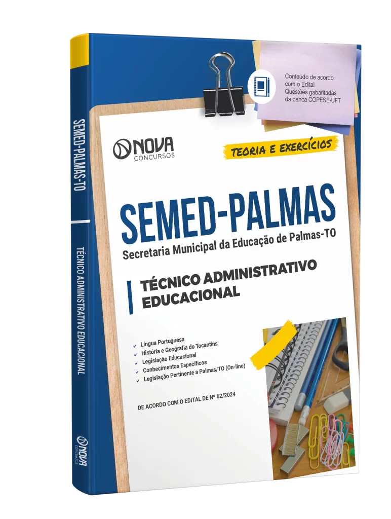 Apostila SEMED Palmas - TO 2024 - Técnico Administrativo Educacional